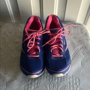 Blue and Pink Athletic Sneakers
